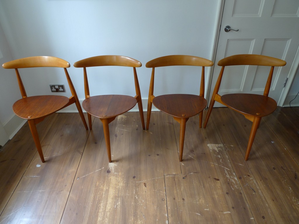 Hans Wegner Heart Chairs by Fritz Hansen