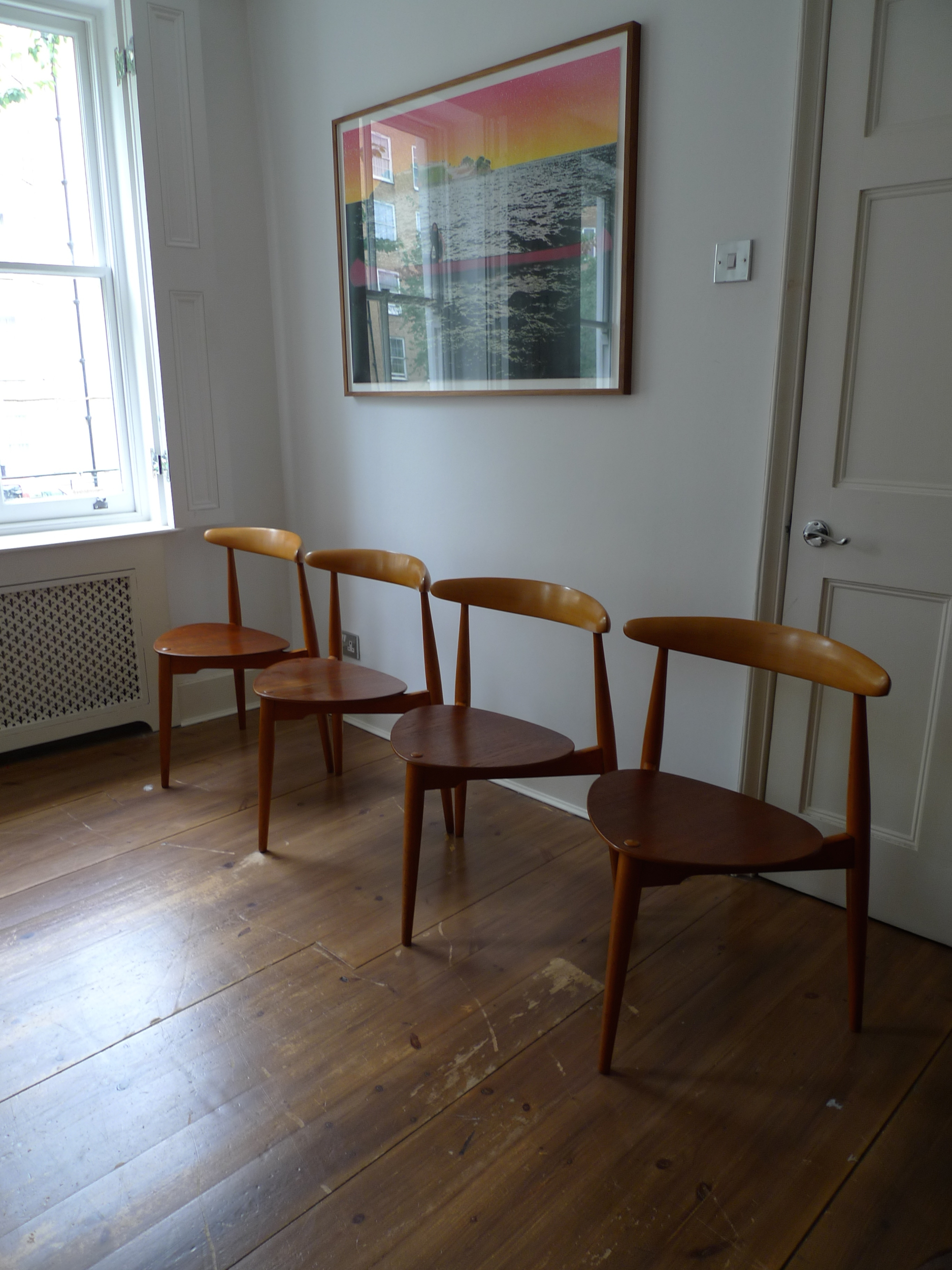 Hans Wegner Heart Chairs by Fritz Hansen