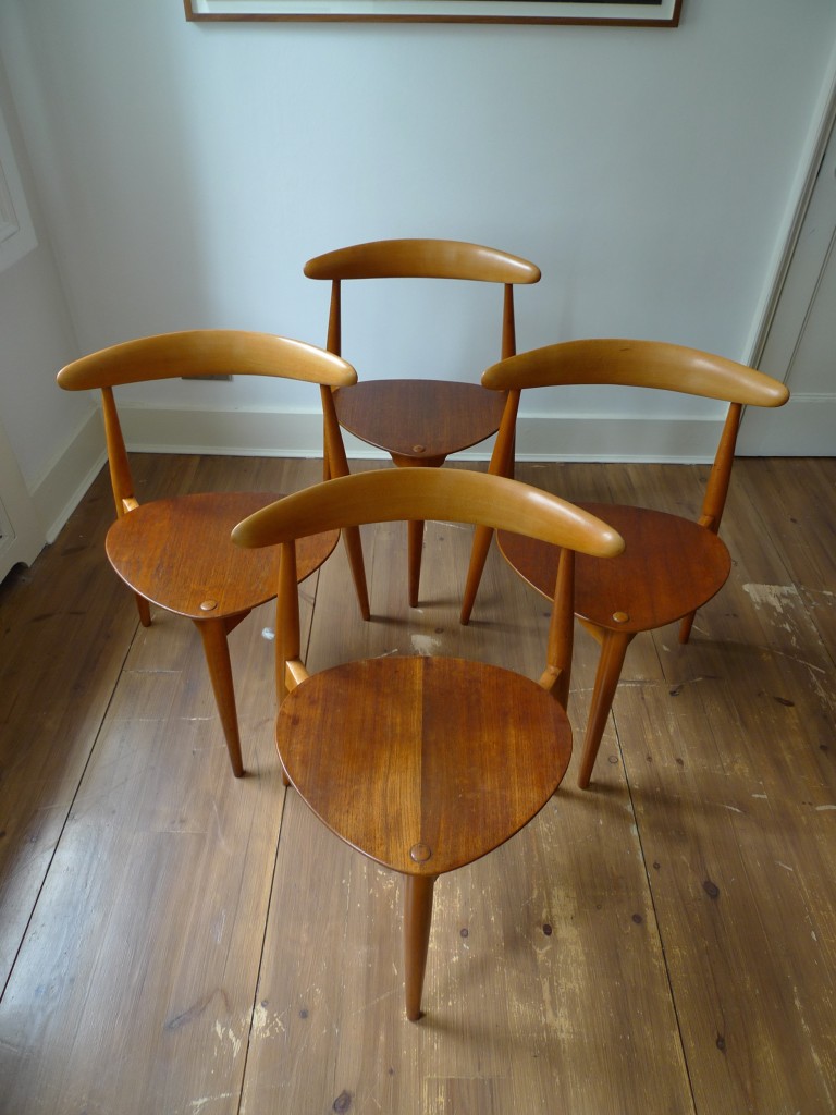 Hans Wegner Heart Chairs by Fritz Hansen