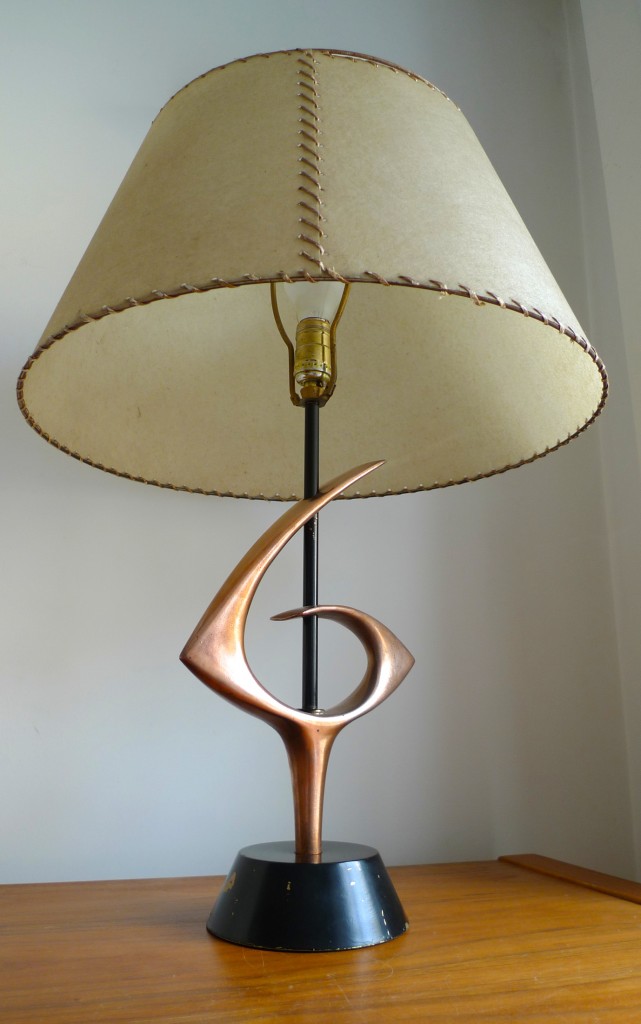 1950’s Table Lamp by Rembrandt Lamp Company with original fibreglass shade