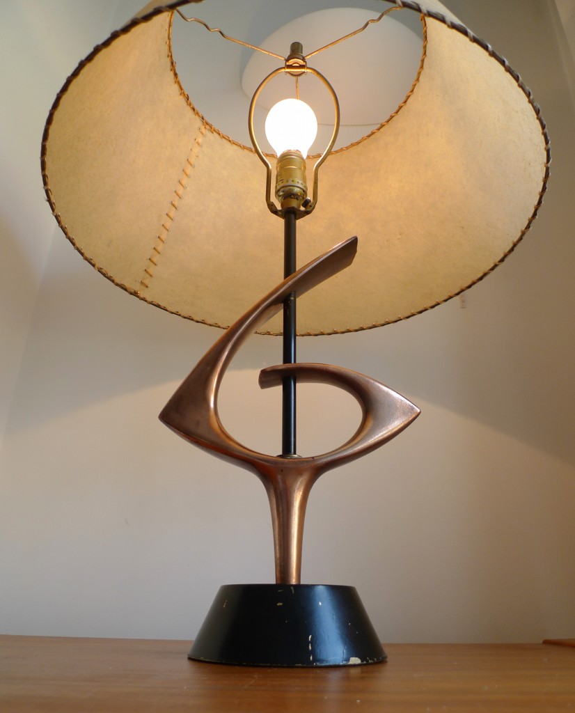 1950’s Table Lamp by Rembrandt Lamp Company with original fibreglass shade