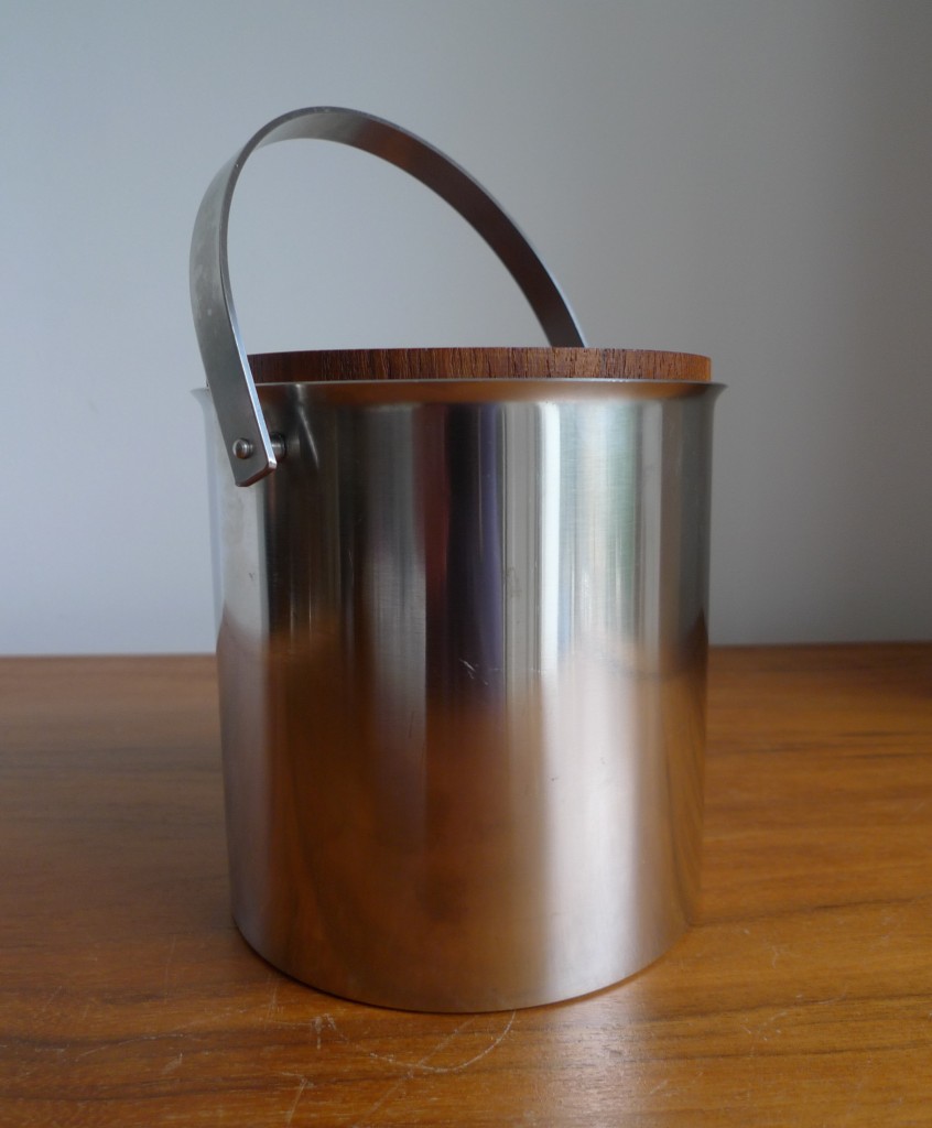 Stainless steel and teak STELTON ice bucket
