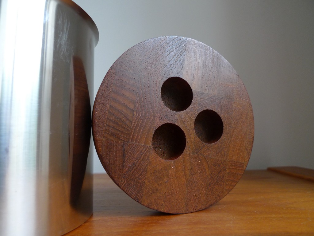Stainless steel and teak STELTON ice bucket