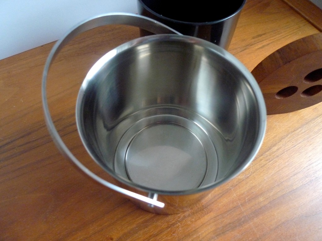 Stainless steel and teak STELTON ice bucket