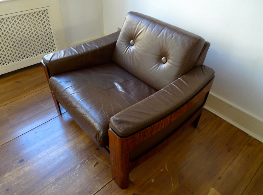 Brazilian Rosewood (Palisander) Cased Danish Armchair
