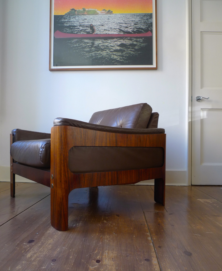 Brazilian Rosewood (Palisander) Cased Danish Armchair