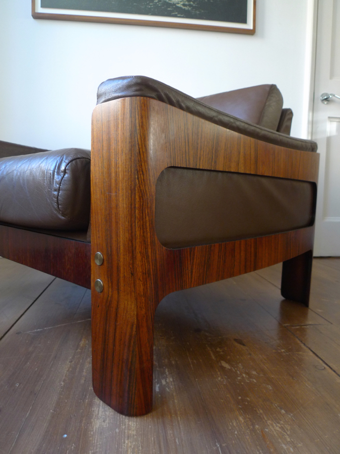Brazilian Rosewood (Palisander) Cased Danish Armchair