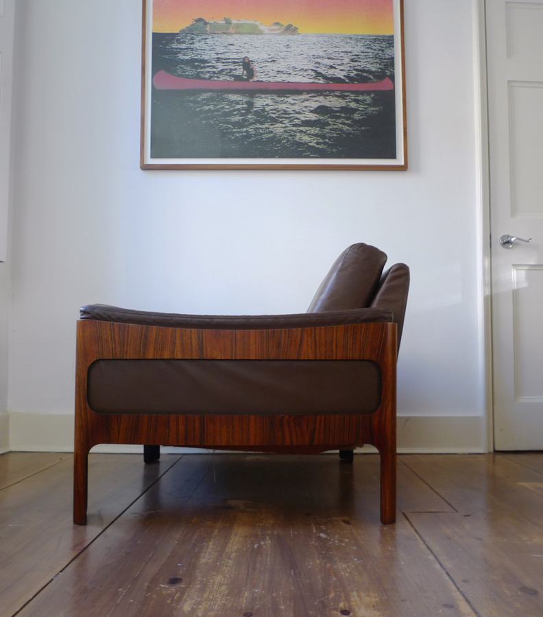 Brazilian Rosewood (Palisander) Cased Danish Armchair