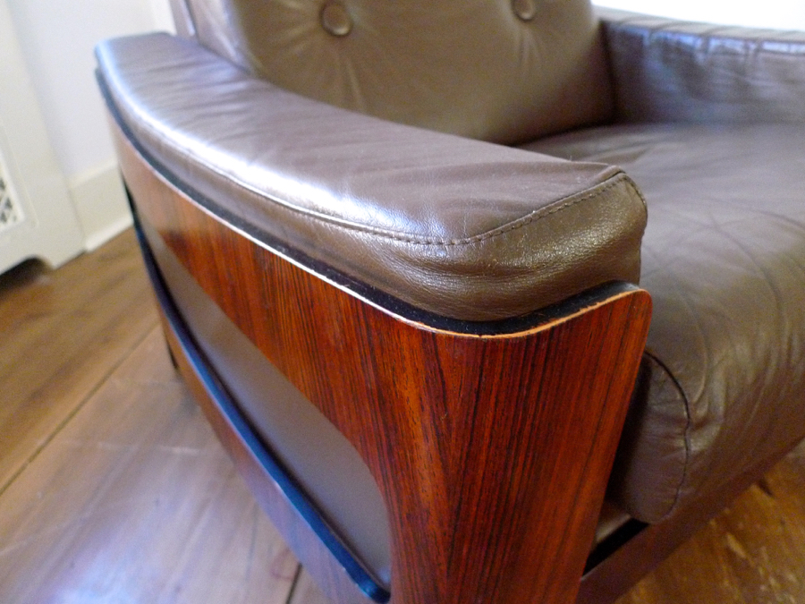 Brazilian Rosewood (Palisander) Cased Danish Armchair