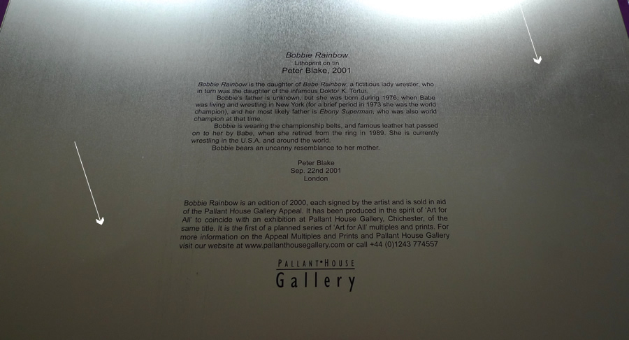 PETER BLAKE “BOBBIE RAINBOW” LIMITED EDITION PRINT, 2001 | placecalledspace