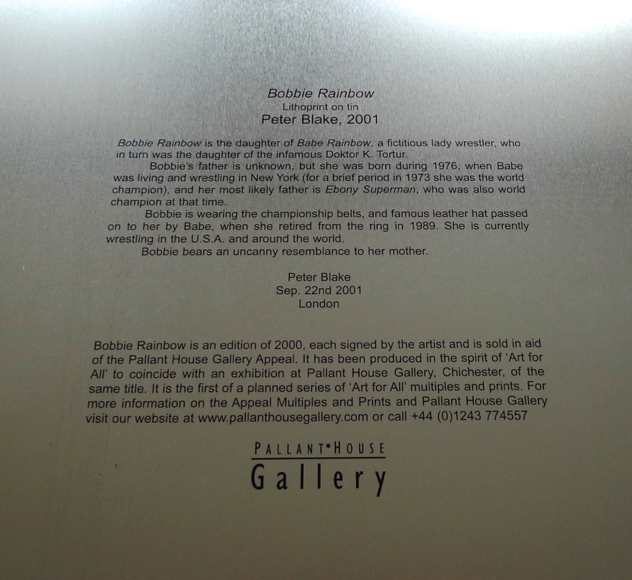 PETER BLAKE “BOBBIE RAINBOW” LIMITED EDITION PRINT, 2001 | placecalledspace