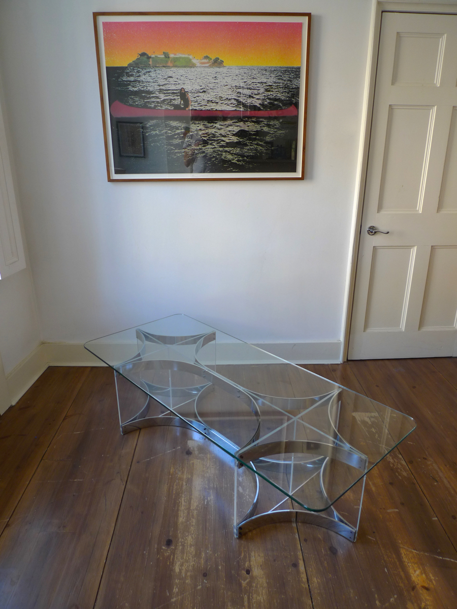 ALESSANDRO ALBRIZZI LUCITE & CHROME COCKTAIL TABLE 1960/70’s