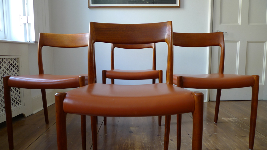 Danish, #77 Dining Chairs by Niels Otto Moller for J.L. Moller Mobelfabrik | placecalledspace.com