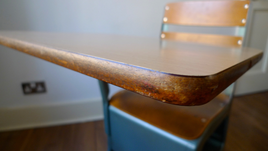 VINTAGE 50s “CRUSADER” CHAIR DESK by AMERICAN SEATING Co.