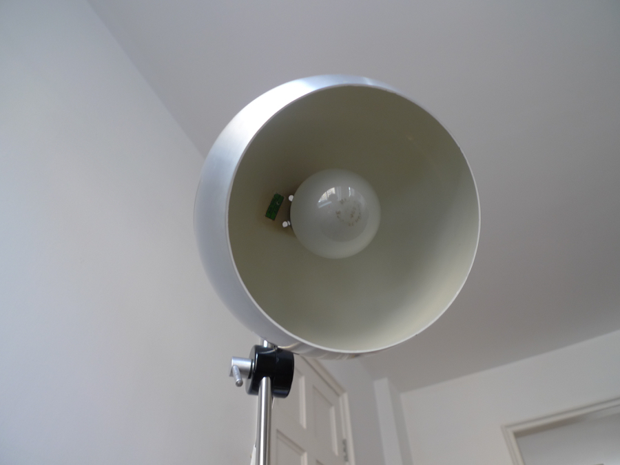 FRANDSEN BELYSNING ARTICULATING TWO-LIGHT BRUSHED STEEL FLOOR LAMP