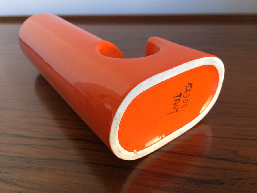 RETRO VINTAGE ITALIAN ORANGE POP-ART VASE 1960s