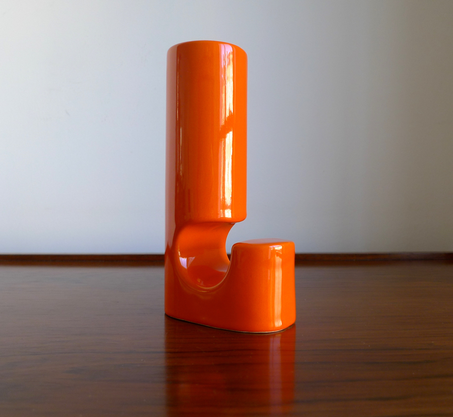 RETRO VINTAGE ITALIAN ORANGE POP-ART VASE 1960s
