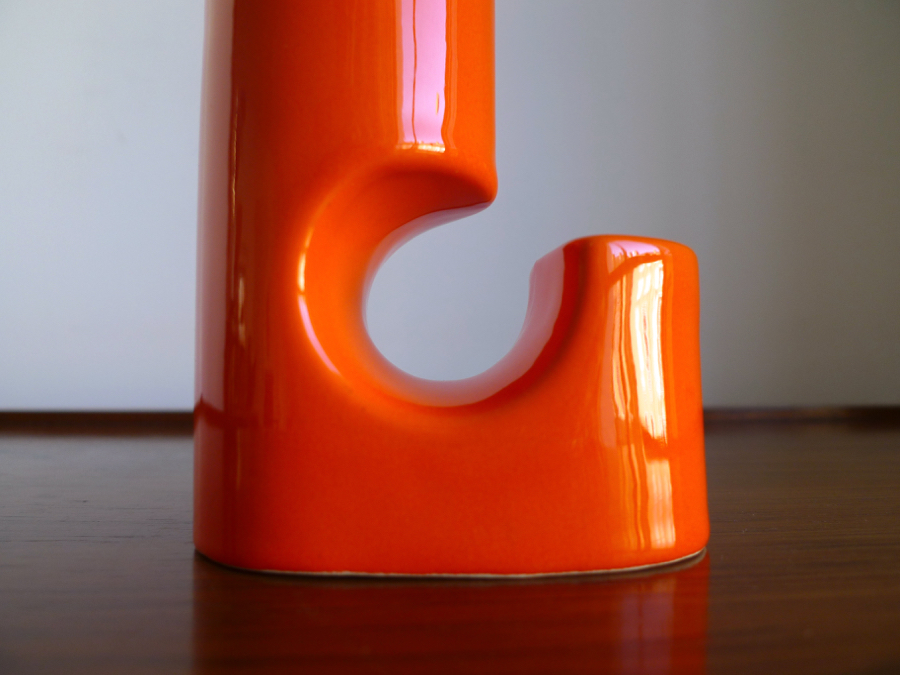 RETRO VINTAGE ITALIAN ORANGE POP-ART VASE 1960s