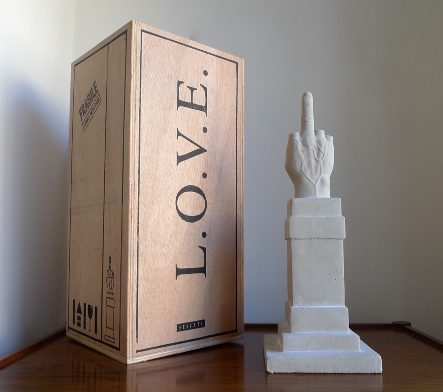 MAURIZIO CATTELAN L.O.V.E. CONCRETE SCULPTURE, Edition by Seletti 2015