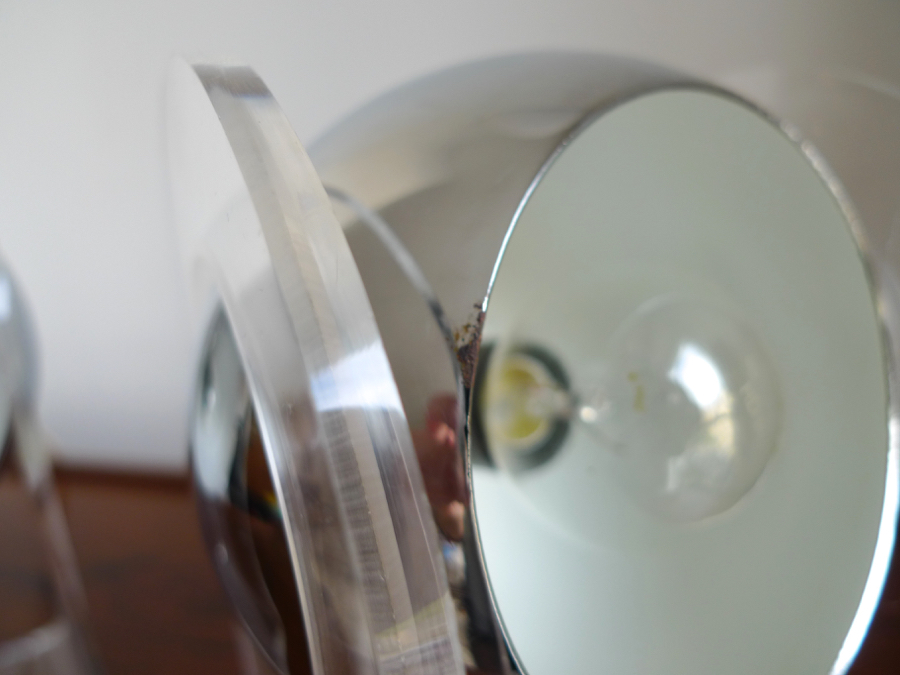PAIR of ICONIC GINO SARFATTI MODEL 540 TABLE LAMPS, ARTELUCE, 1968