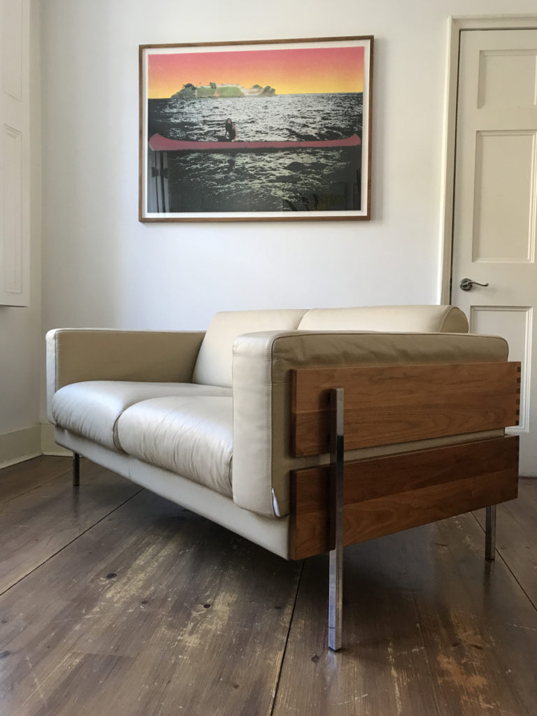HABITAT ROBIN DAY "DAYS FORUM" 2 SEATER LEATHER SOFA