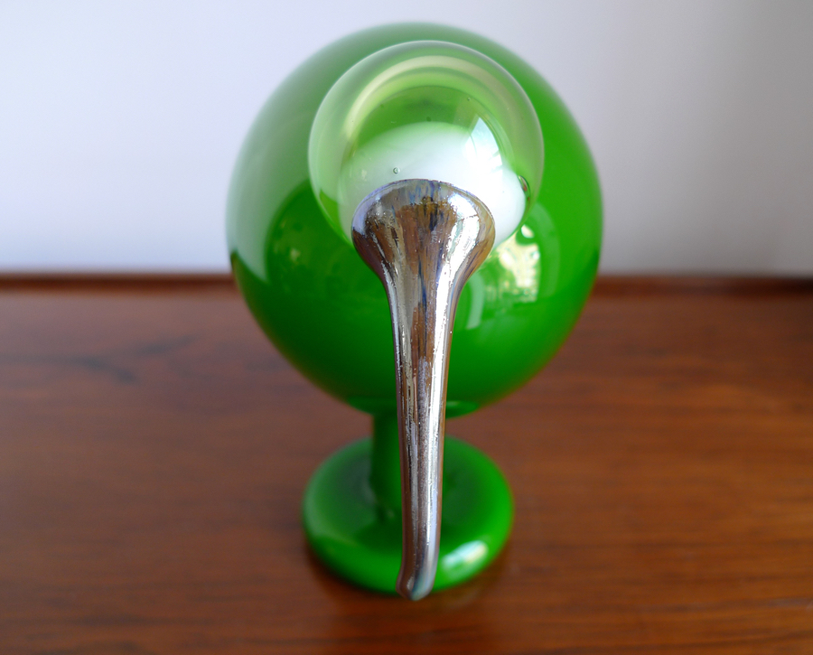 RARE OIVA TOIKKA BIRD “GREEN IBIS” SIGNED, IITTALA NUUTAJÄRVI FINLAND 1972