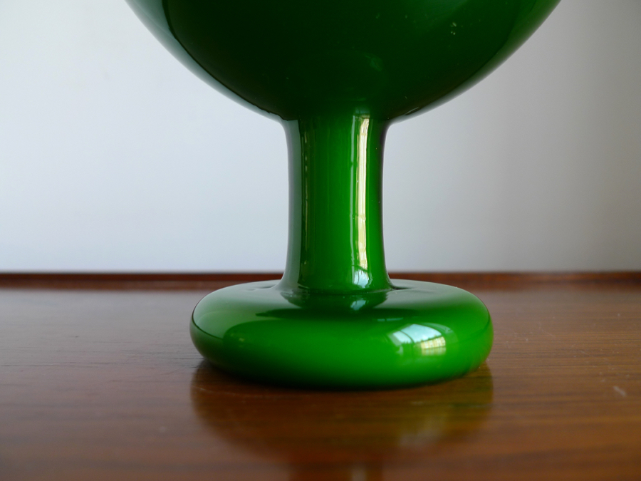 RARE OIVA TOIKKA BIRD “GREEN IBIS” SIGNED, IITTALA NUUTAJÄRVI FINLAND 1972