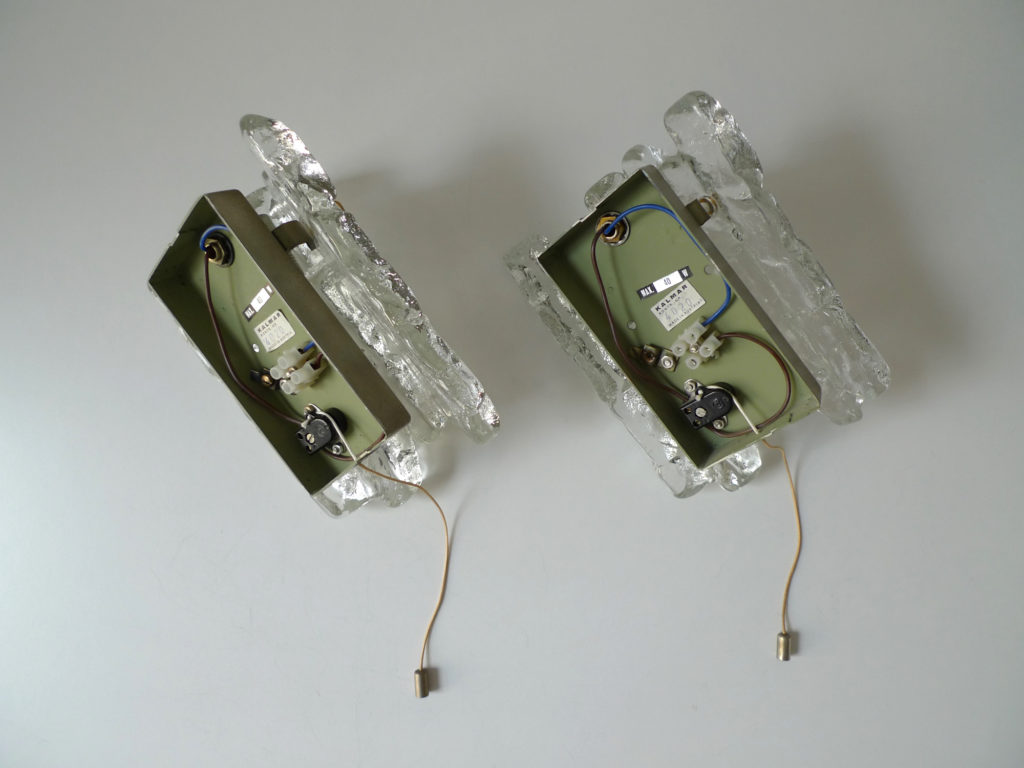 PAIR OF KALMAR ICICLE SCONCES / WALL LIGHTS, c.1960s