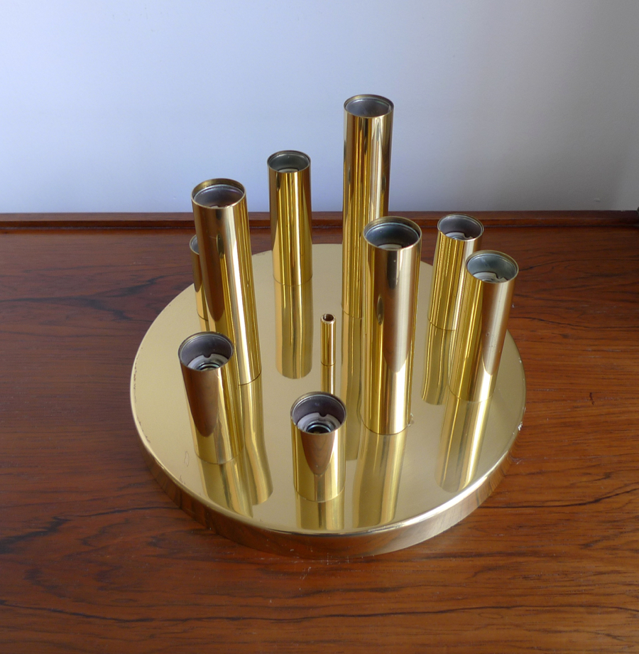 Gaetano Sciolari Brass Wall Light By S. A. Boulanger, c.1960s