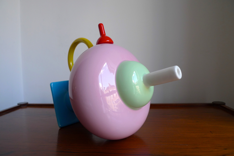 Marco Zanini Ceramic "Colorado" Teapot by Memphis Milano, 1983