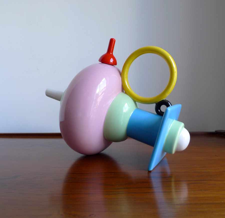 Marco Zanini Ceramic "Colorado" Teapot by Memphis Milano, 1983