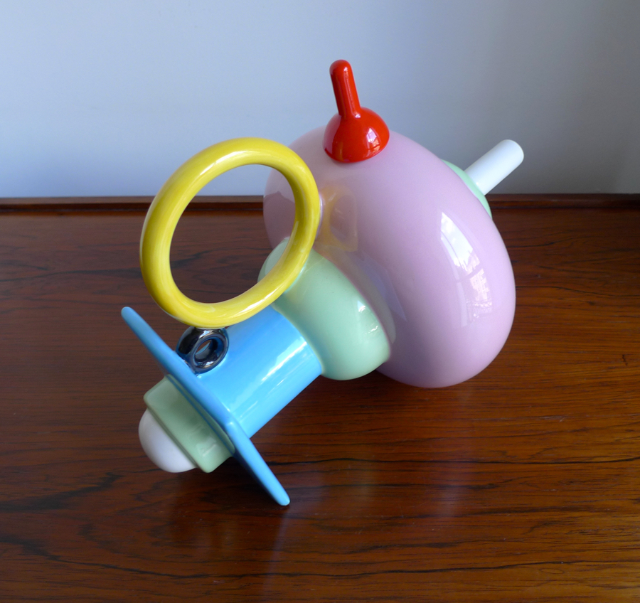 Marco Zanini Ceramic "Colorado" Teapot by Memphis Milano, 1983