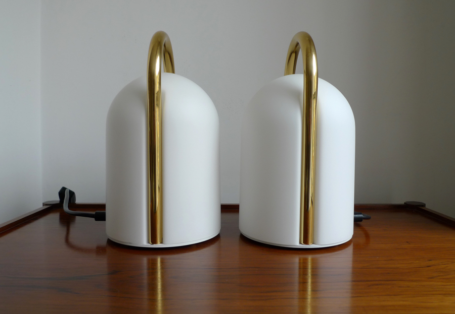 Rare Pair of Romolo Lanciani “Tender” Table Lamps for Tronconi, c. 1980s