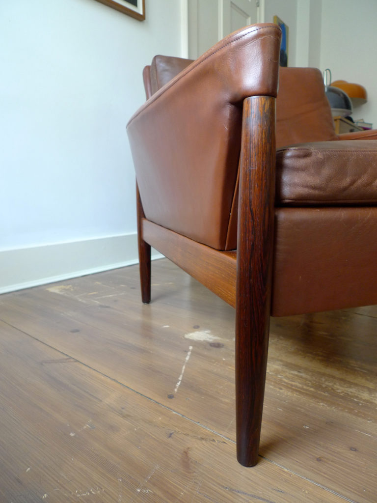 Kurt Østervig Rosewood & Leather Club Chair for Ryesberg Møbler, c.1967