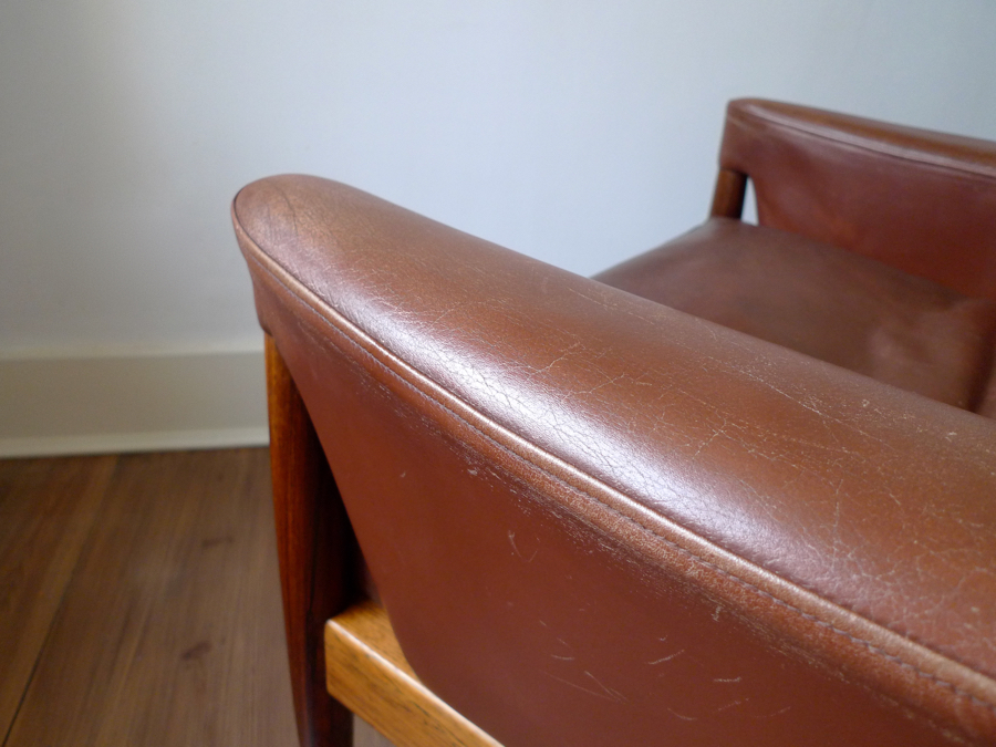 Kurt Østervig Rosewood & Leather Club Chair for Ryesberg Møbler, c.1967