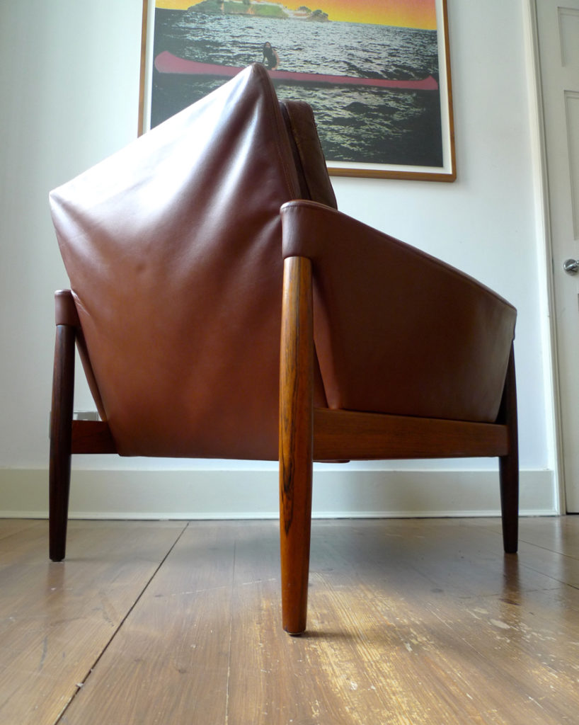 Kurt Østervig Rosewood & Leather Club Chair for Ryesberg Møbler, c.1967