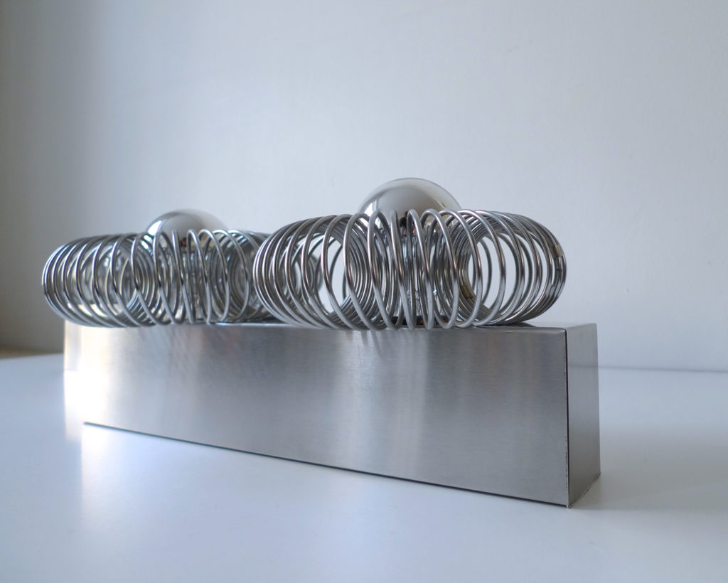 Pair of Space Age Spiral Wall Sconce Lights, c. 1970s