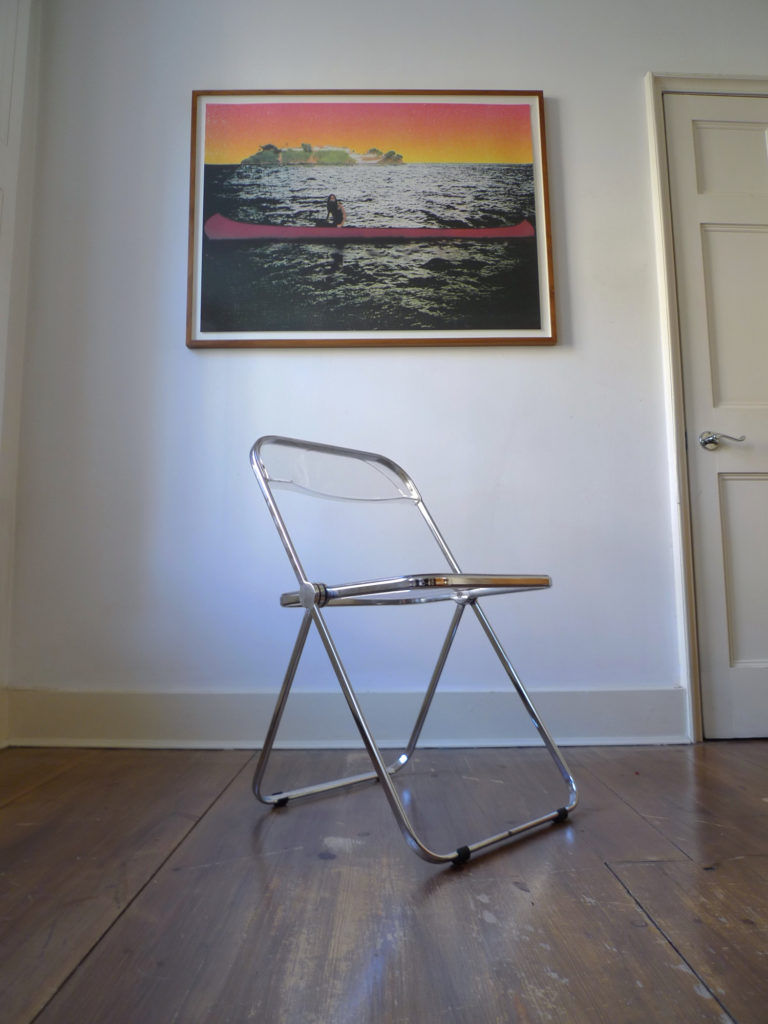 Four Giancarlo Piretti "Plia" Folding Chairs for Anonima Castelli, Italy, 1967