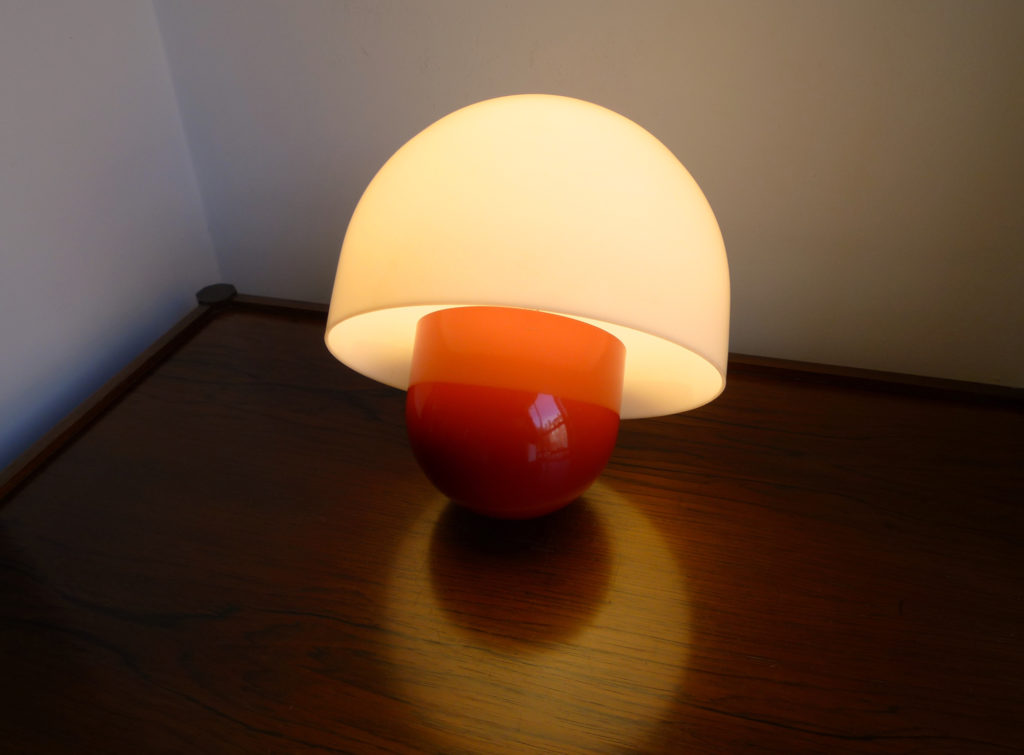 Space Age Italian Mushroom Table Lamp by Piuluce, c.1970s