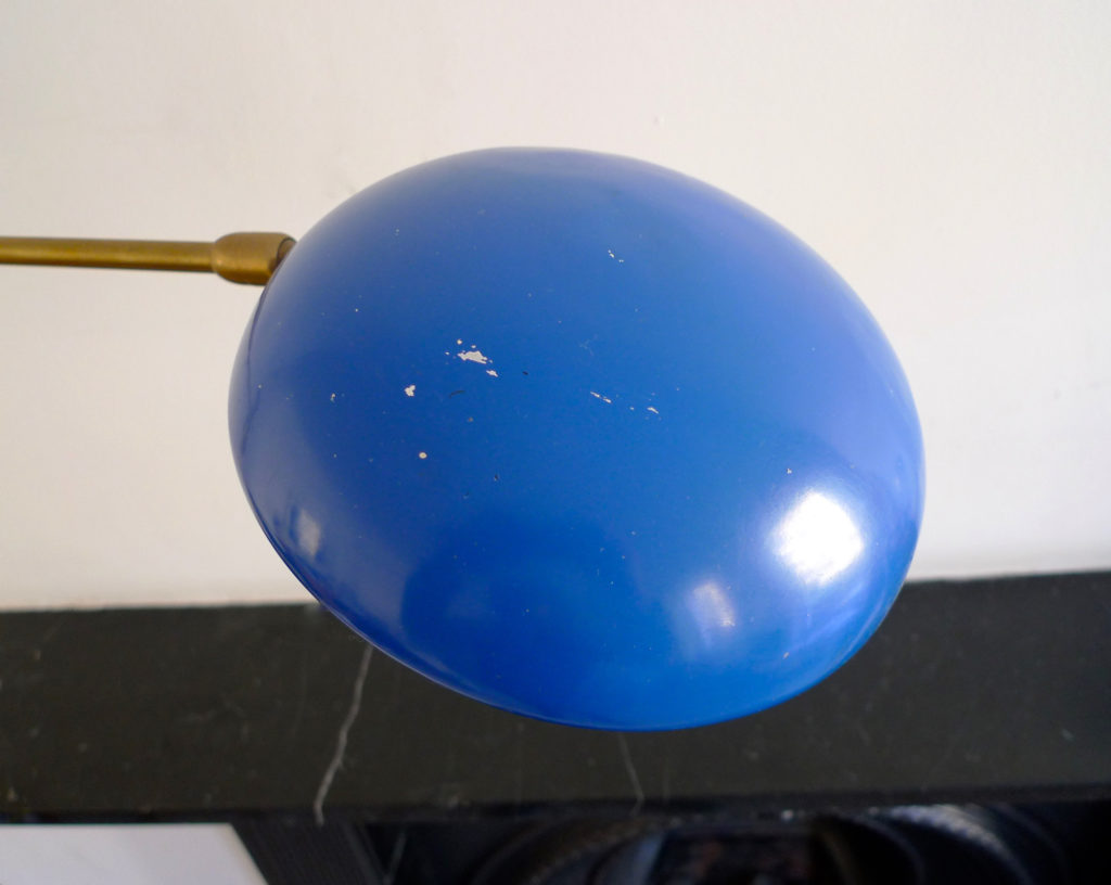 Italian Mid-Century Modernist Brass Clamp Desk Lamp, c.1950s