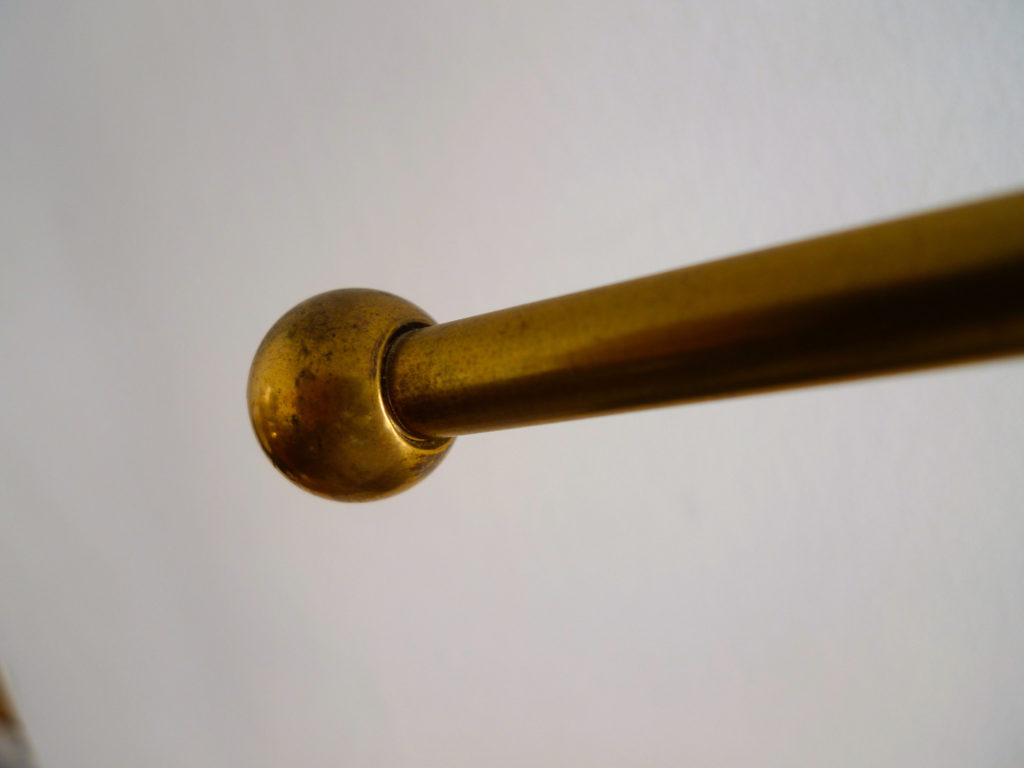 Italian Mid-Century Modernist Brass Clamp Desk Lamp, c.1950s