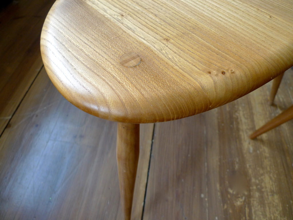 Ercol Model #354 Elm Windsor Range "Pebble" Tables, c. 1960s