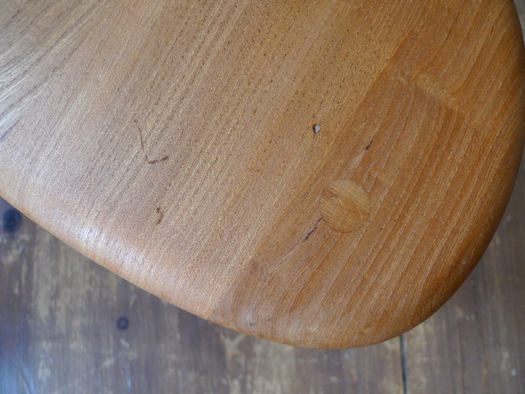 Ercol Model #354 Elm Windsor Range "Pebble" Tables, c. 1960s