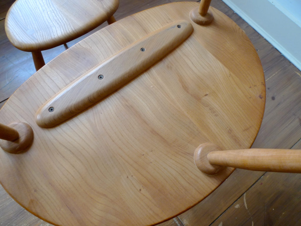 Ercol Model #354 Elm Windsor Range "Pebble" Tables, c. 1960s