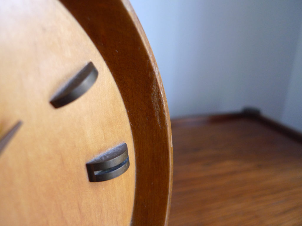 Mid-Century Kienzle Teak & Brass Mantle Clock, Germany c.1950s