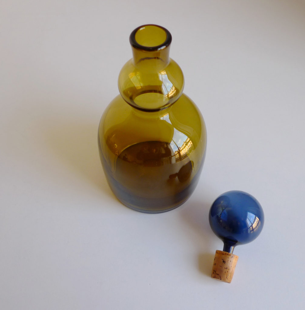 Kaj Franck, Nuutajarvi Notsjo Signed “KF 503” Carafe Bottle Decanter, 1963