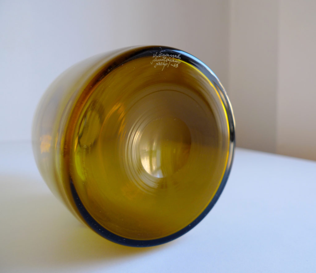 Kaj Franck, Nuutajarvi Notsjo Signed “KF 503” Carafe Bottle Decanter, 1963