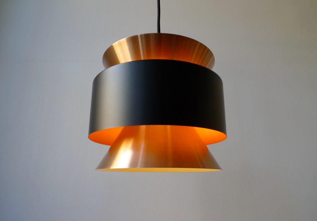 Danish Mid-Century Copper Ceiling Pendant Light, 1960s