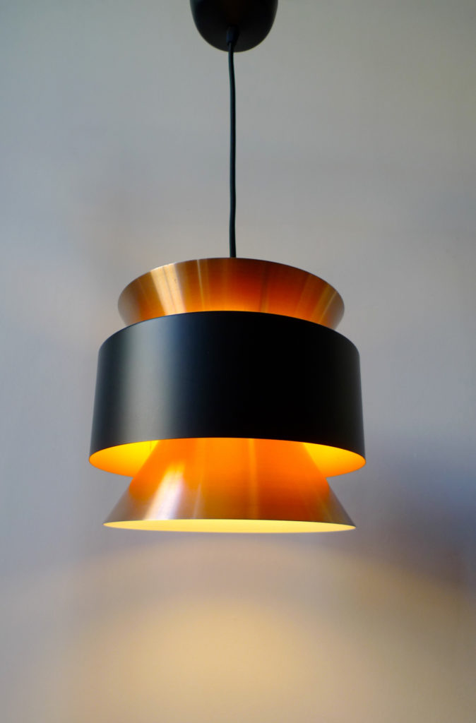 Danish Mid-Century Copper Ceiling Pendant Light, 1960s