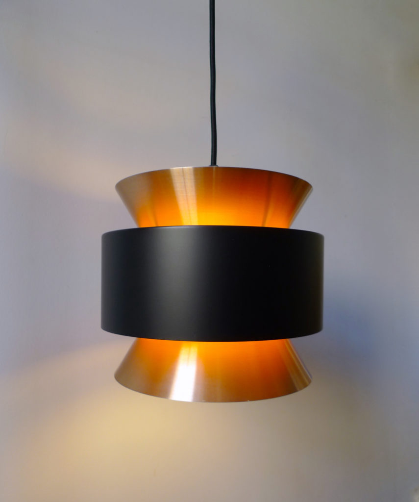 Danish Mid-Century Copper Ceiling Pendant Light, 1960s